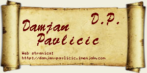 Damjan Pavličić vizit kartica